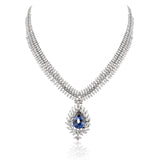 Blue Topaz Diamond Set