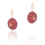 Oval Ruby Earrings